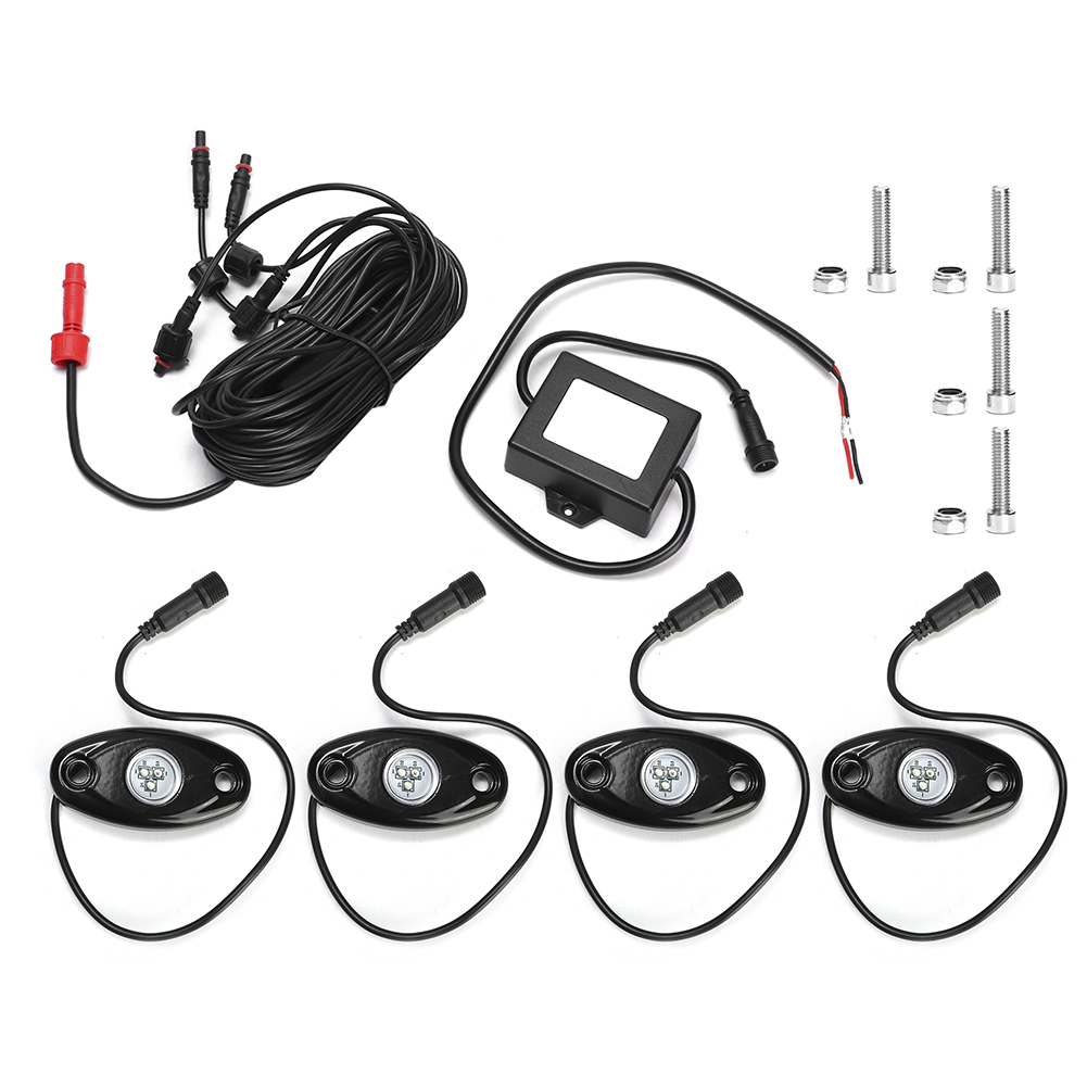 Universelles Rgb-led-bluetooth-beleuchtungsset, Wasserdicht, 12 V Dc, Für Offroad-felsen, Kompatibel Mit Ios/android (modell A)