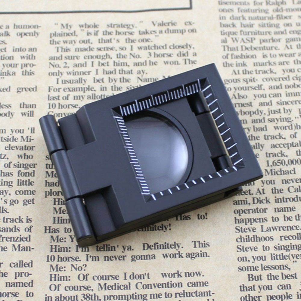 Miniatur-faltlupe 10x 28 Mm Aus Zinklegierung Mit Skala Für Textilien Und Optisches Glas.