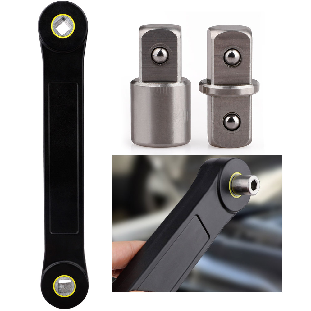 Metallener Verlängerungsschlüsselsatz Mit 3/8"-auf-1/4"- Und 3/8"-auf-3/8"-adaptern