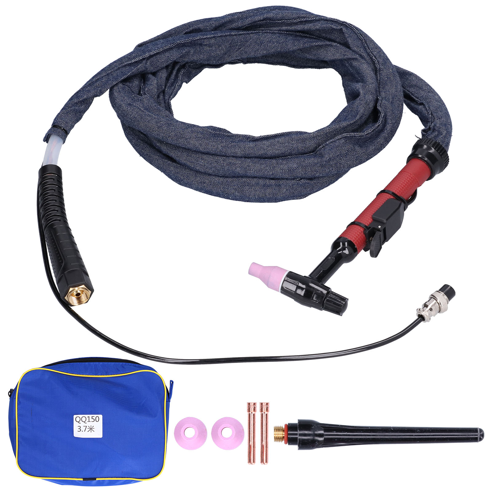 Flexibler Wig-schweißbrennerkopf, Integrierte Argon-lichtbogenschweißpistole M16 Qq150, 3,7 Meter