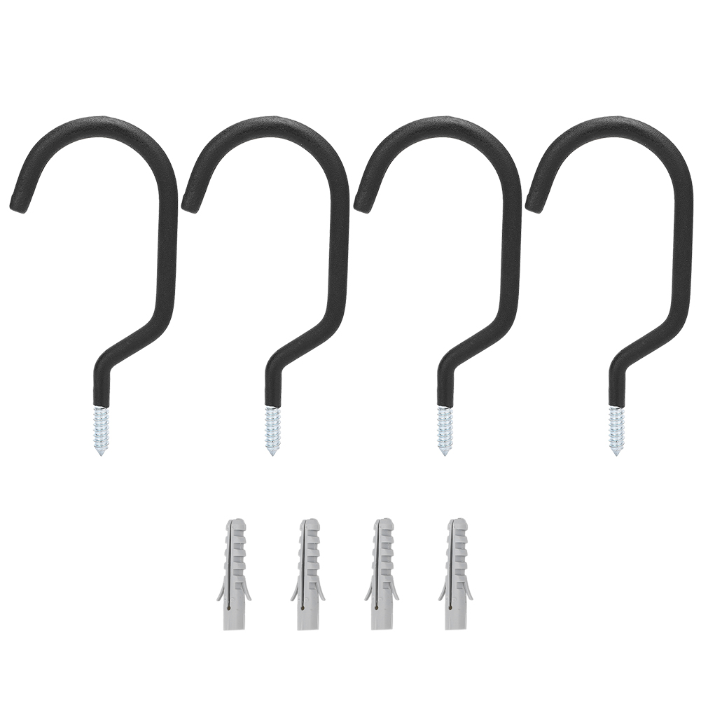 Set Mit 4 Wandmontierten Fahrradständern Aus Metall, Haken Zum Aufhängen Für Die Garage Und Zubehör