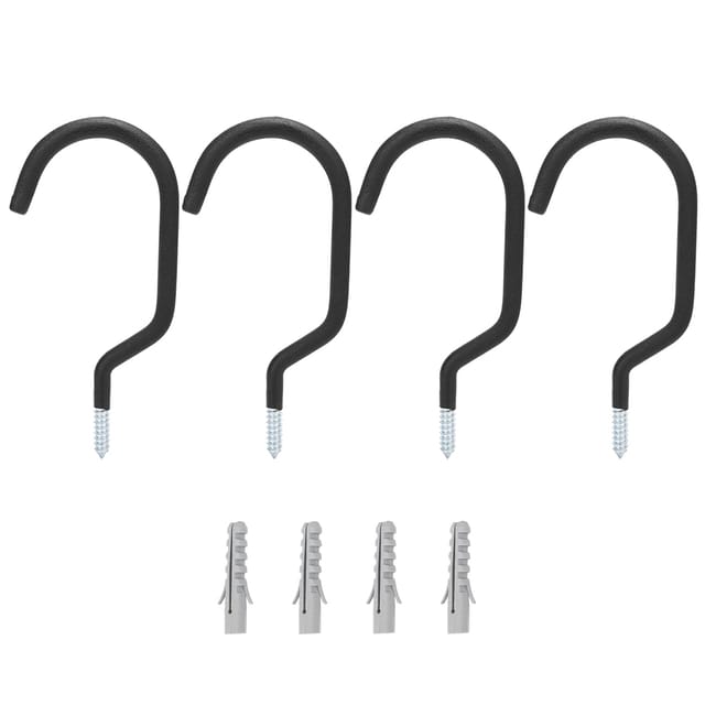 Set Mit 4 Wandmontierten Fahrradständern Aus Metall, Haken Zum Aufhängen Für Die Garage Und Zubehör