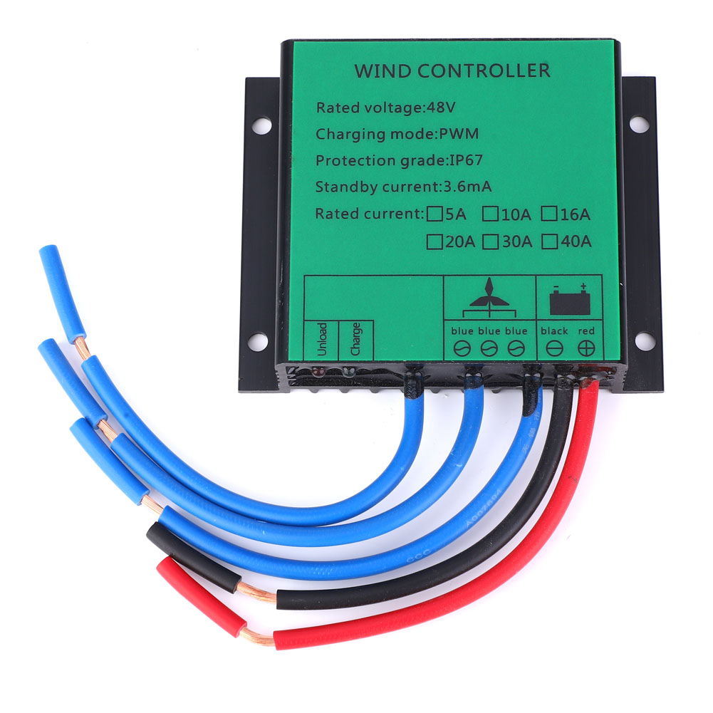 Wasserdichter Pwm-windturbinenregler Aus Aluminiumlegierung Mit Led, 48 V, 600 W, 15 A