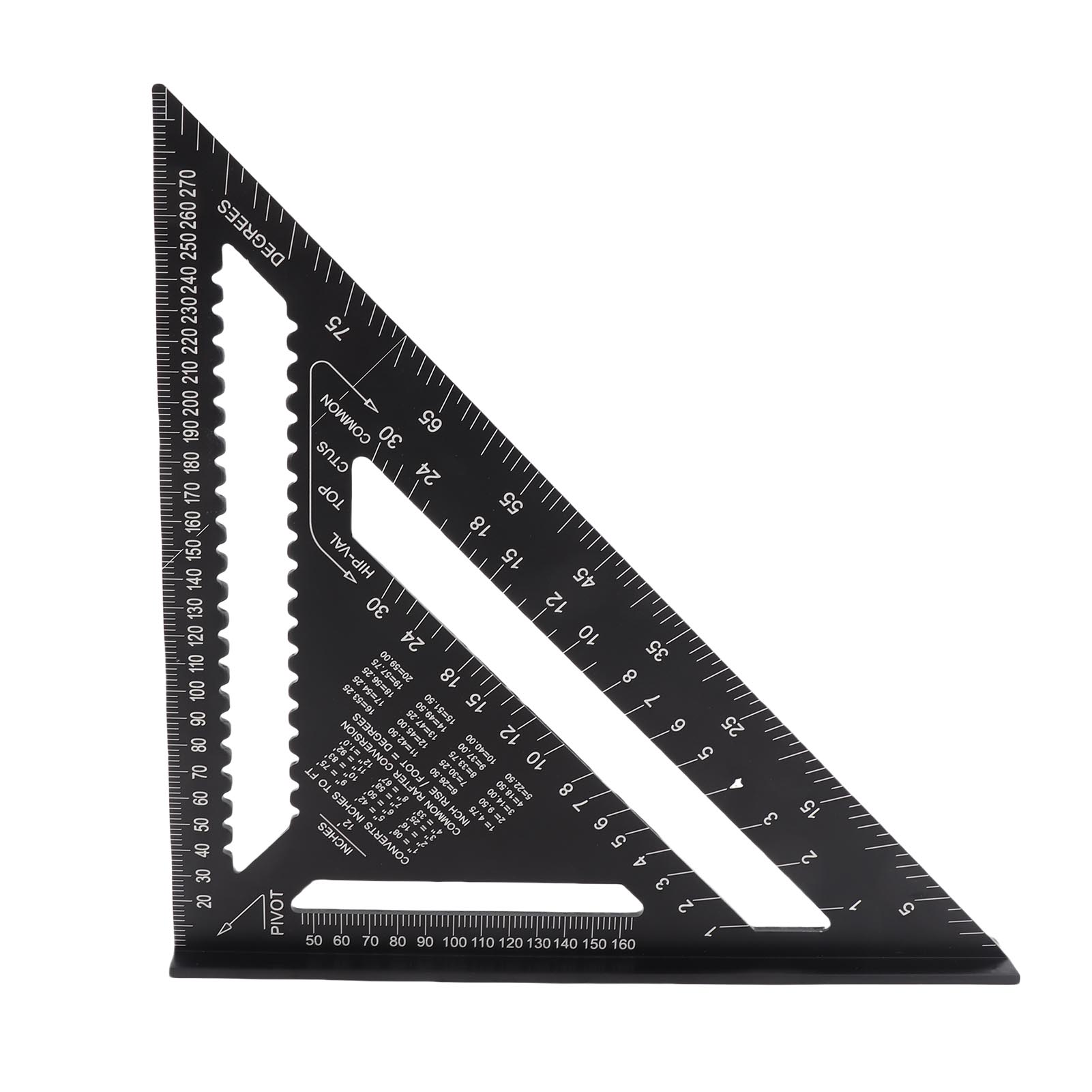 30 Cm (12 Zoll) Schwarzer Aluminium-winkel, Rostfreier Winkelmesser, Holzbearbeitungswerkzeug, Aluminiumprofil