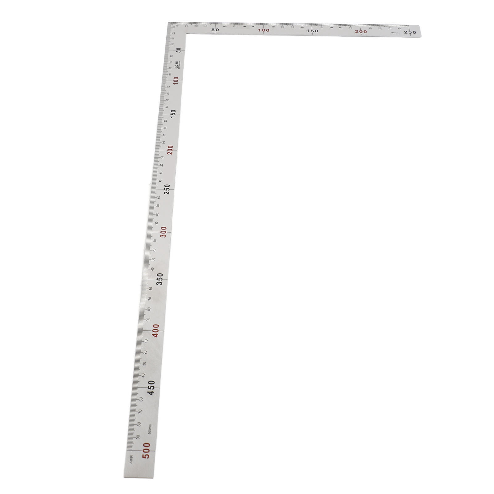 90° Rechtwinkliges Messquadrat Aus Edelstahl 500 X 250 Mm (02)