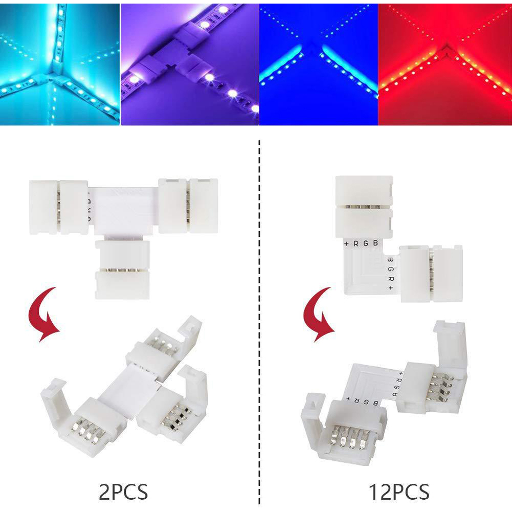 Set Mit 95 Steckverbindern Für 5050 Led-streifen Mit T- Und L-jumpern, Verbindungs- Und Spleißwerkzeug Für Led-streifen.