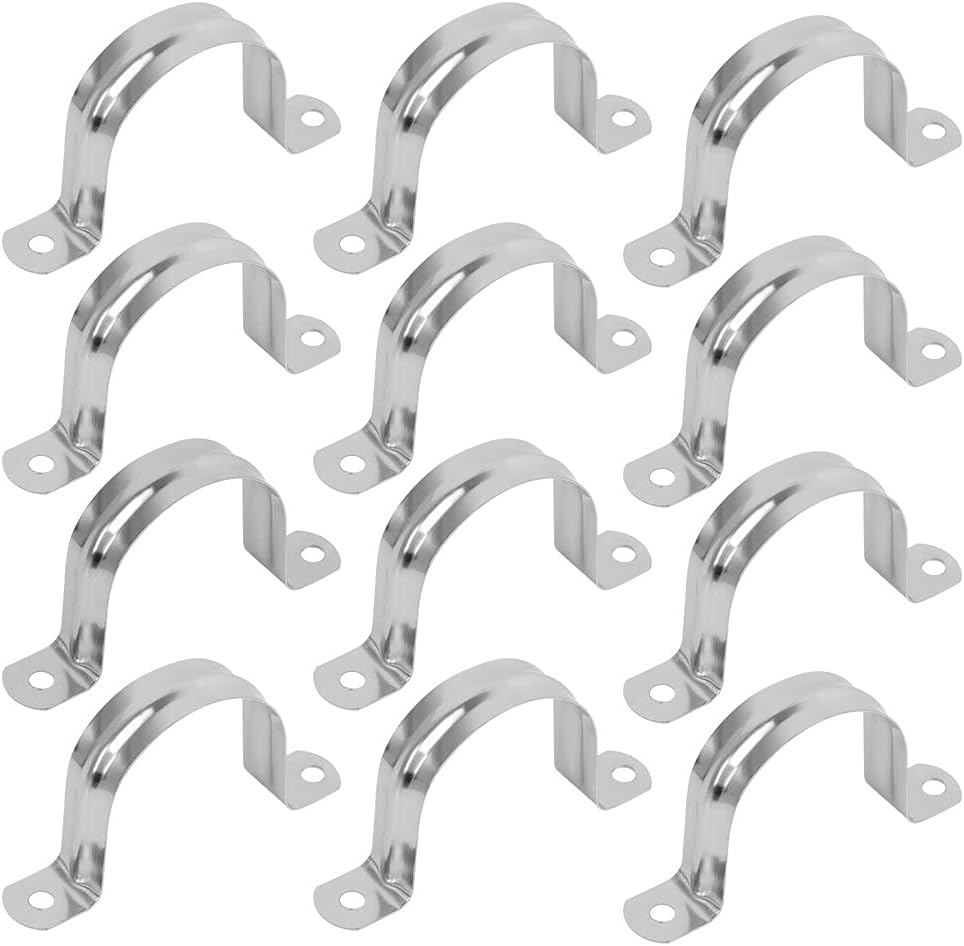 20-teiliges Set U-förmiger Schlauchschellen, 50-mm-u-rohrschellen, Edelstahl-ringschelle Zur Rohrbefestigung, Schlauchschellen-verbindungsring