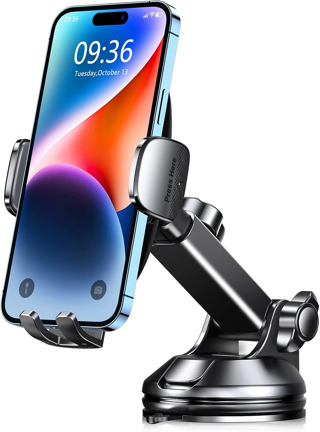 Auto-handyhalterung, 2026 Verbesserte Version [extrem Starker Saugnapf] Auto-armaturenbrett-handyhalterung, 360°-drehung & Einhandbedienung, Windschutzscheibenhalterung (4-7"-smartphone)