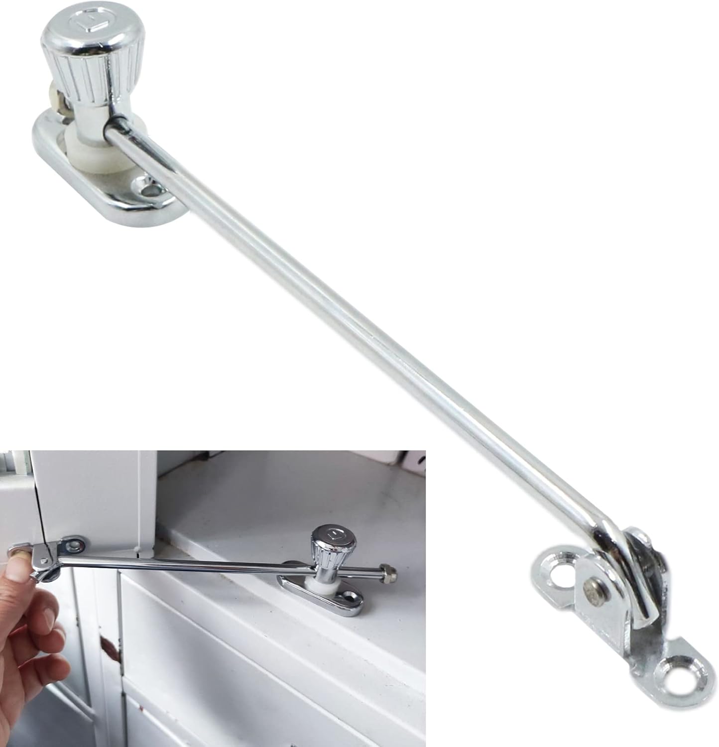 Fensterbegrenzer-verriegelung – Verstellbare Öffnung, Aus Zinklegierung Und Stahl, Für Kipp-/drehfenster, Nach Innen Oder Außen Öffnend.