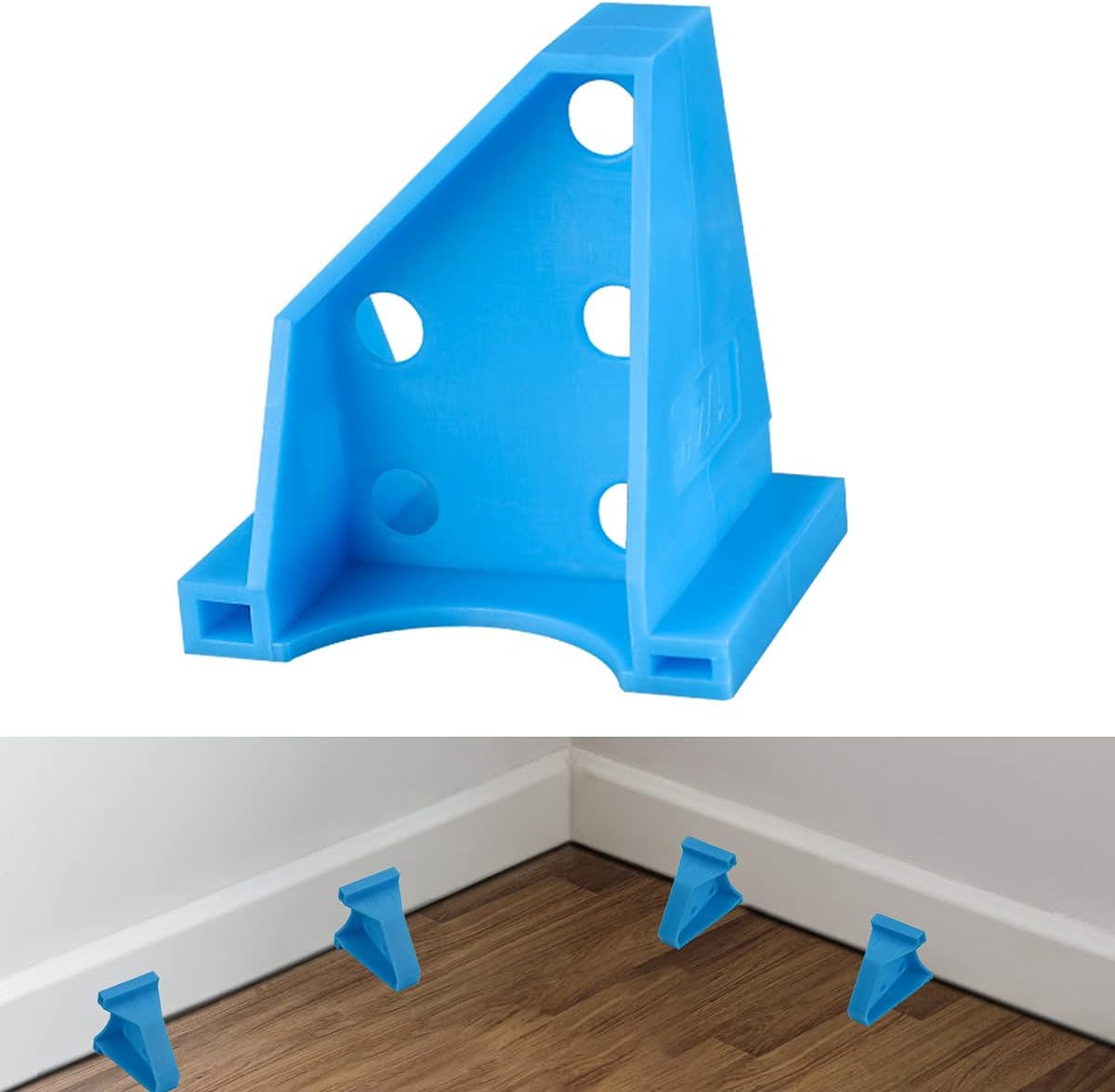Set Mit 20 Verbesserten Bodenverlegekreuzen – 0,63 Cm (1/4") Und 0,85 Cm (1/3") Abstand, Verlegewerkzeug Für Laminat- Und Vinylböden (20 Stück, Blau)