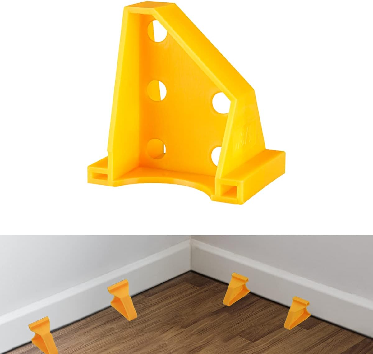 Packung Mit 20 Verbesserten Bodenverlegekreuzen – 0,63 Cm (1/4") Und 0,85 Cm (1/3") Abstand, Verlegewerkzeug Für Laminat- Und Vinylböden (20 Stück, Gelb)
