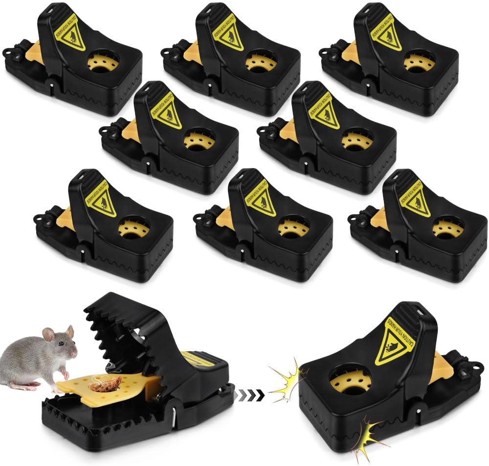Professionelle Rattenfalle, 8 Wiederverwendbare, Effektive Mausefallenclips, Mausefalle Mit Köderbox, Schnappfalle, Geeignet Für Küche, Garten Und Außenbereich