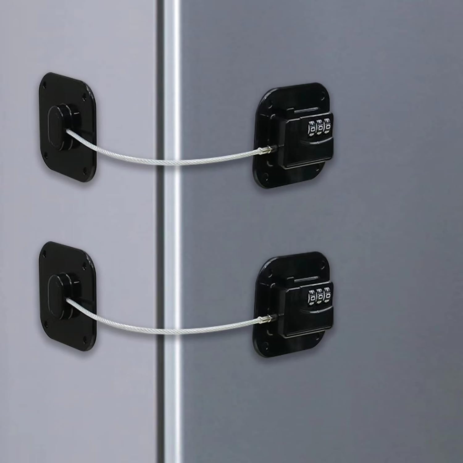 Stück Kühlschrankschlösser Mit Code, Schwarze Kindersicherung Für Kühlschränke Mit Klebefläche, Kindersicherungen Für Schränke, Kleiderschränke, Kühlschränke Und Gefrierschränke