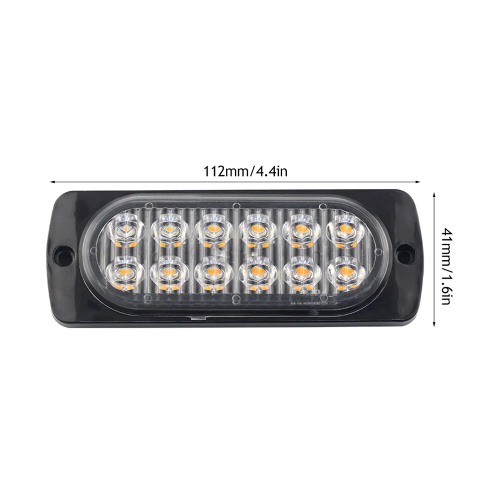 Set Aus 4 Led-blitzleuchten (12 Weiße + Gelbe Leds) Für Notsignale, Blinkende Seitenmarkierungsleuchten Im Notfall, Warnsignale, Blinklichter Für Abschleppwagen
