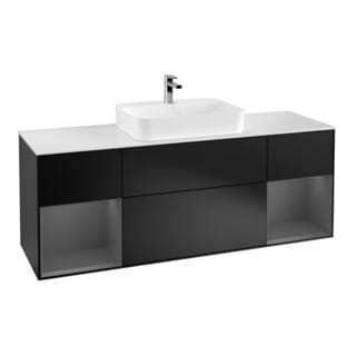 V&B Waschtischunterschrank Finion 160x60, Pl w m, Rg A m Lac, bla m Lac
