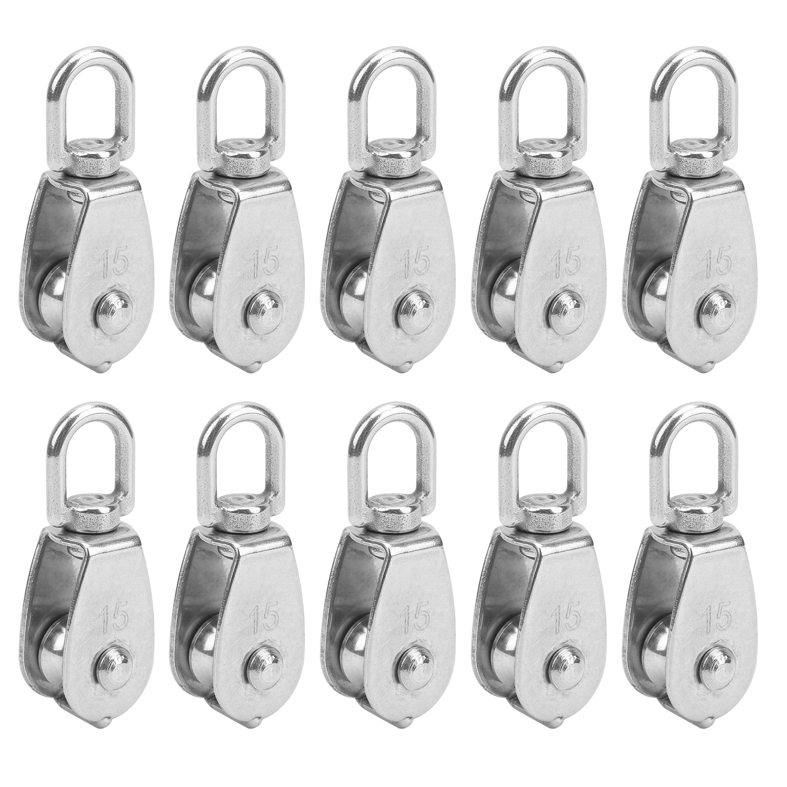10 Poulies M15 En Acier Inoxydable 304, Antirouille, Pour Levage Par Grue