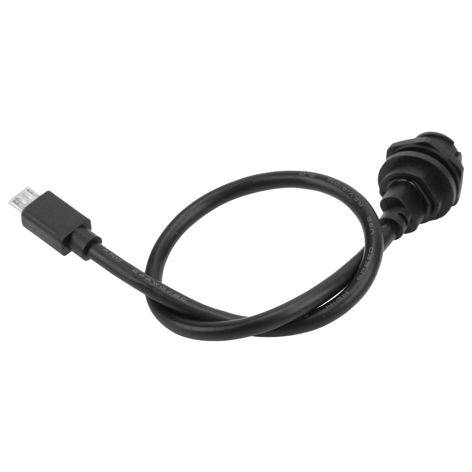 Connecteur Usb Étanche Ip68 Micro Usb Femelle Mâle Avec Prise De Câble E10mcbff/mcam (0,3 Mètre)