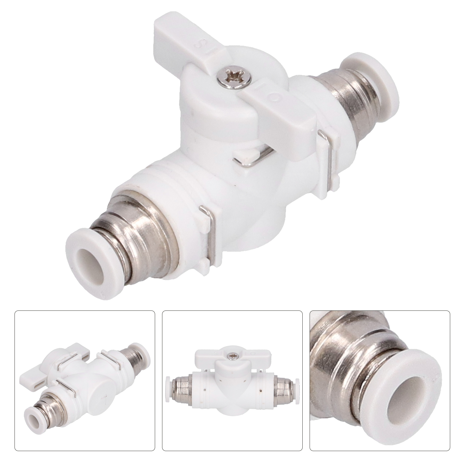 Raccord De Vanne De Régulation De Débit, Connecteur Pneumatique, Bouchon Pour Conduite D'Air, Adaptateur Union À Joint Rapide 6 Mm