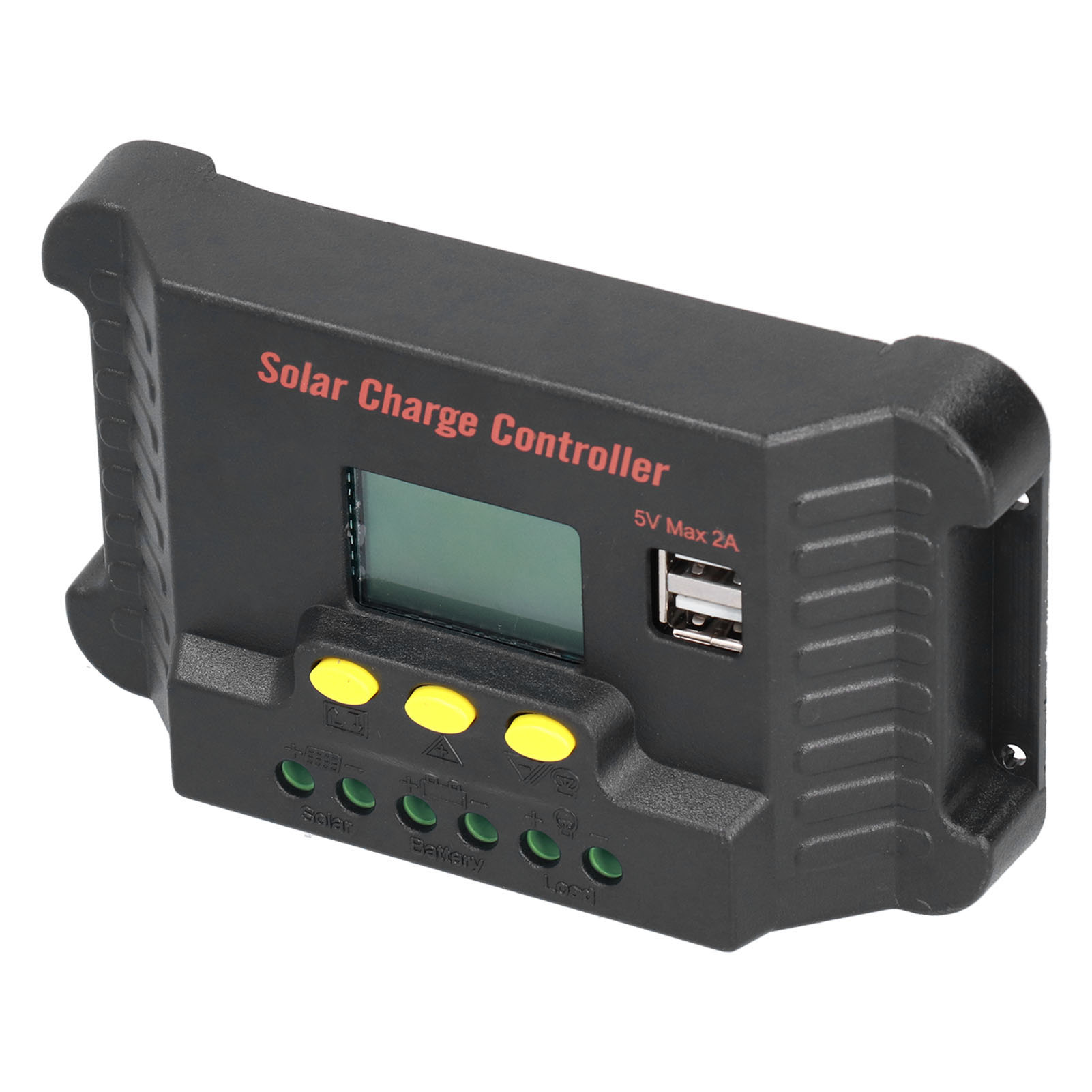 Contrôleur D'Éclairage Public 12/24 V Avec Écran Lcd, Port Usb Et Chargeur De Téléphone Portable Intégré (20 A).
