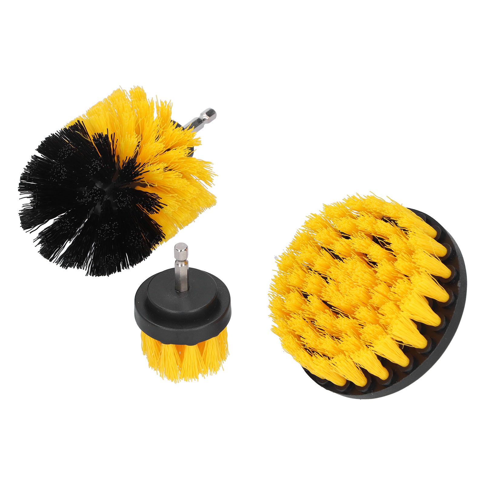 Ensemble De Brosses Pour Perceuse, Brosse De Nettoyage Électrique En Nylon, Outil De Nettoyage De Carrelage, Jaune