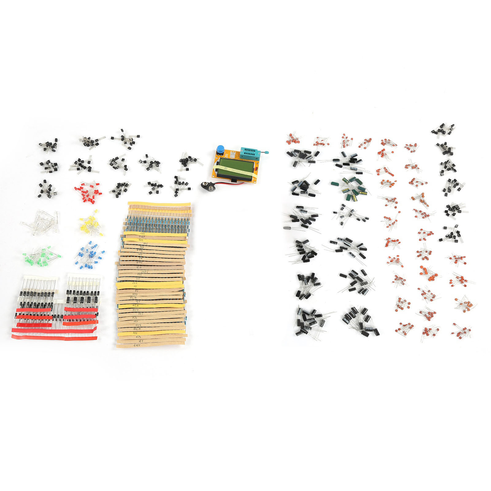 Kit De Composants Électroniques Super 6, Ensemble De 6 Valeurs Pour Testeur De Transistors Graphique Lcrt4 Dc9v