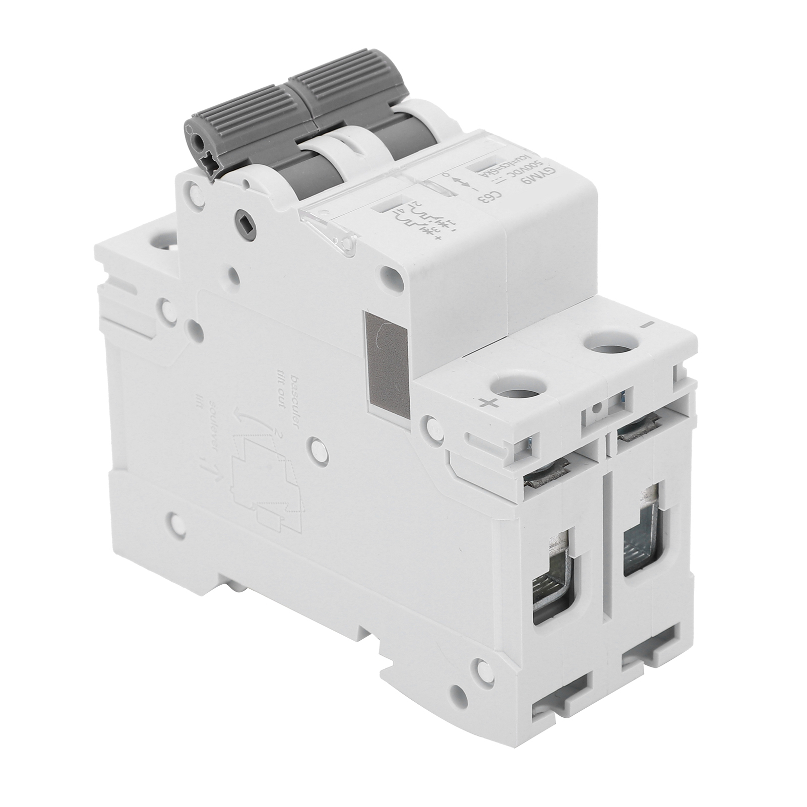Disjoncteur Cc 2p Mini Portable, Équipement De Protection Électronique Gym9‑c63 1-63a