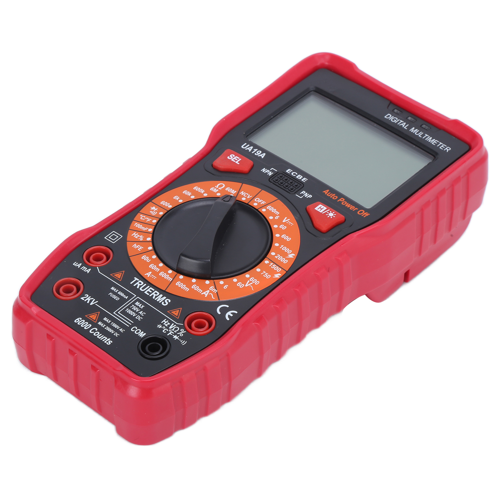 Multimètre Numérique Portable Ua19a : Mesure De Courant, Tension, Résistance Et Capacité 20 V/1 000 V