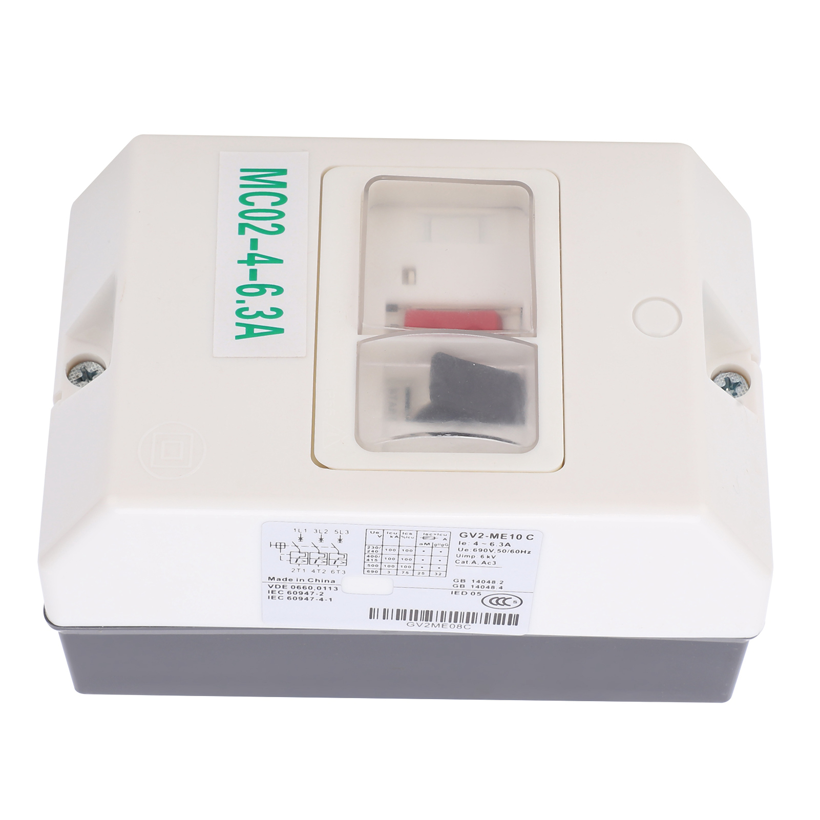 Interrupteur De Protection Moteur Étanche Ip55 En Abs, Disjoncteur De Conversion De Charge 220 V/380 V