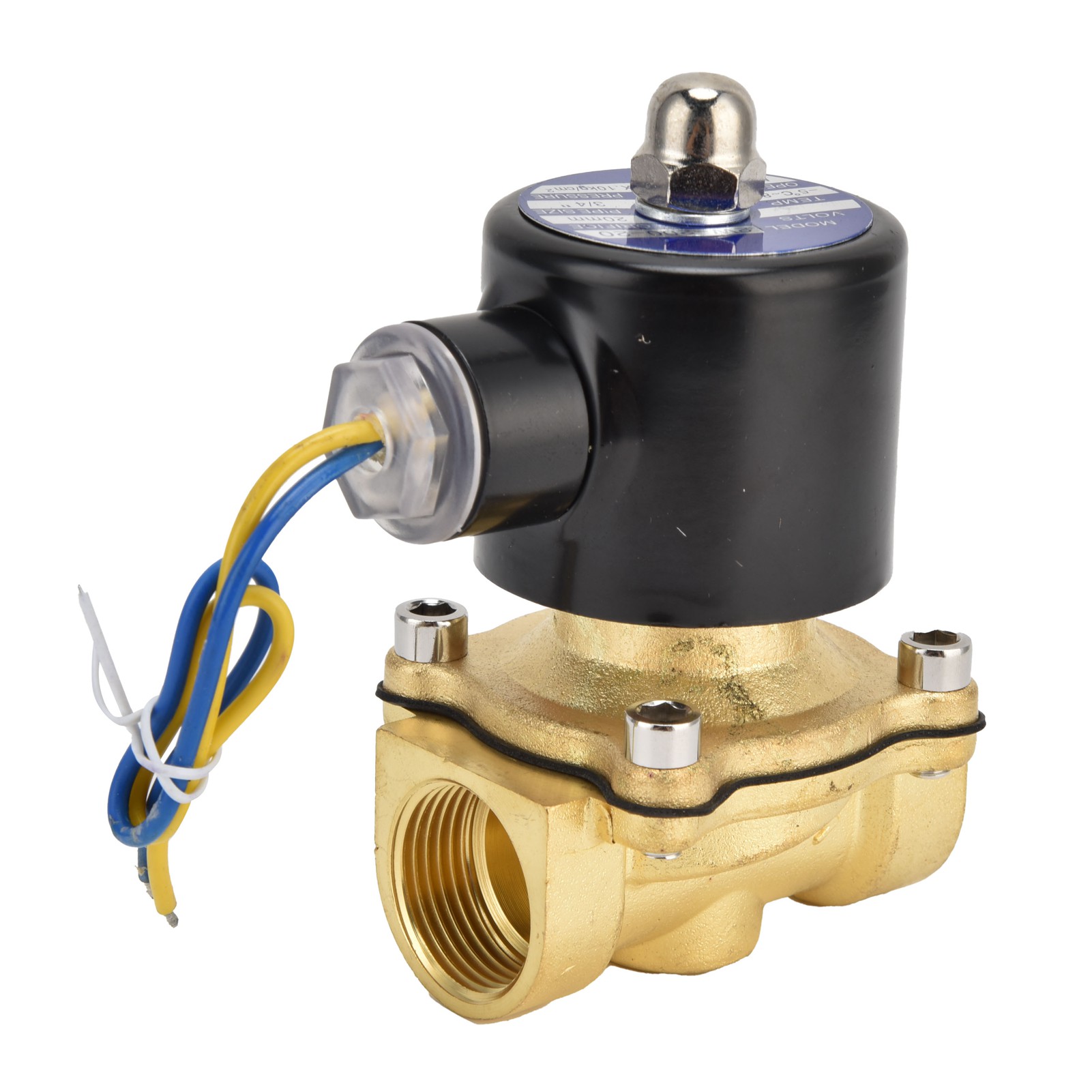 Électrovanne 2w-200-20 G3/4 Po En Laiton, Normalement Fermée, Pour Eau, Air Et Gaz, 220 V Ca