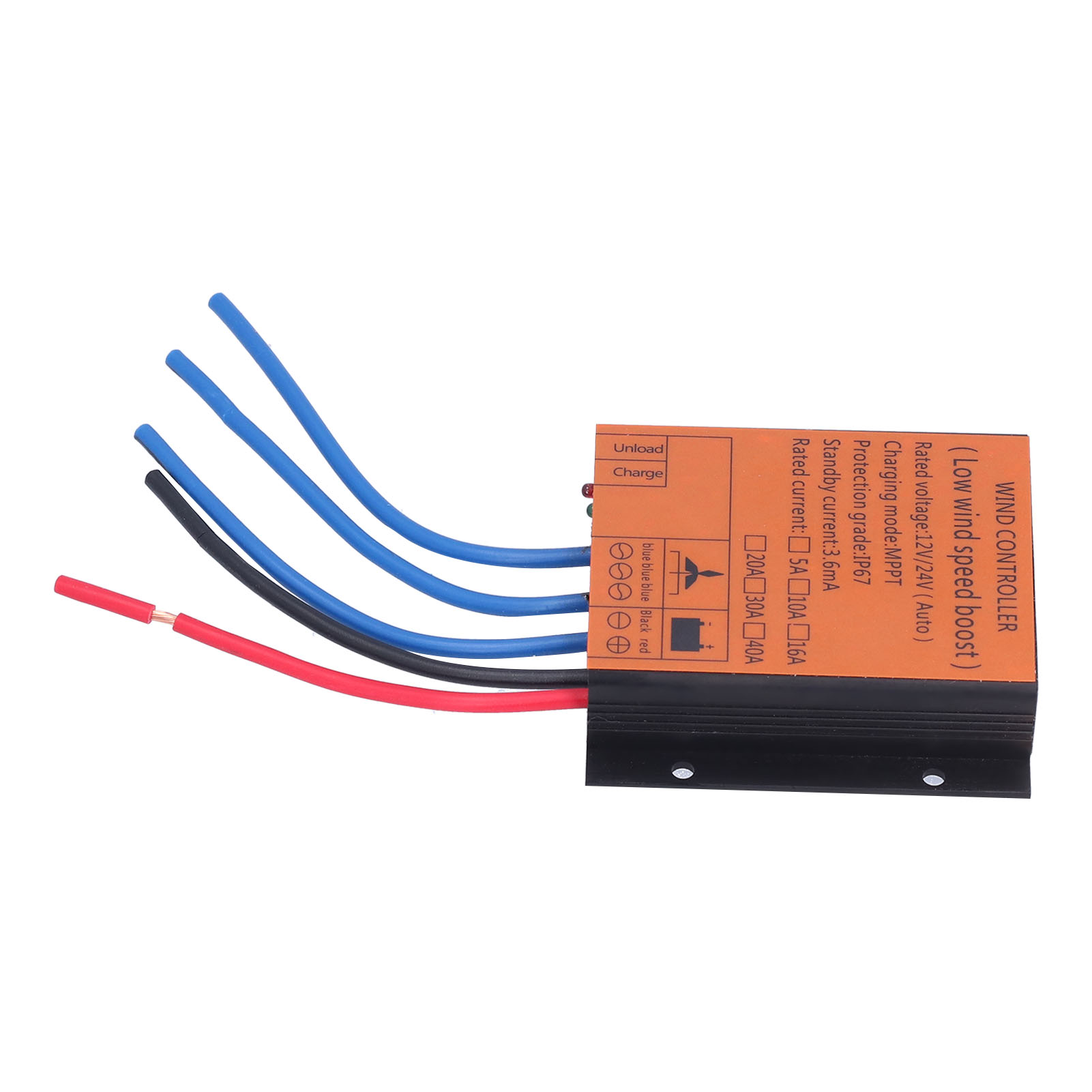 Contrôleur D'Éolienne Basse Tension Mppt Avec Régulateur De Charge Et Voyant Led 100w-400w 12v 24v 10a