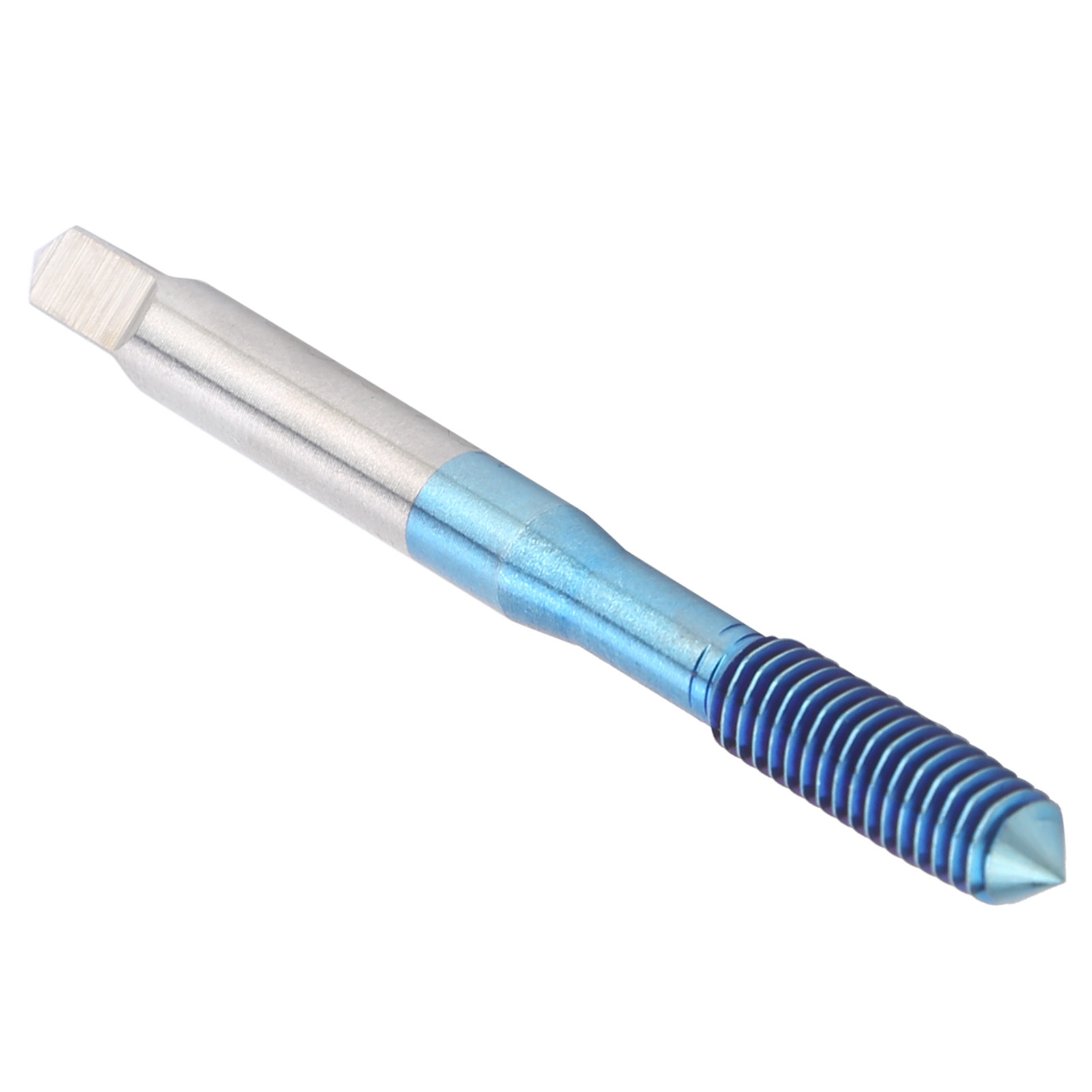 Taraud Métrique À Poignée Droite En Acier Au Tungstène Avec Revêtement Nano Bleu, Outil De Taraudage M6