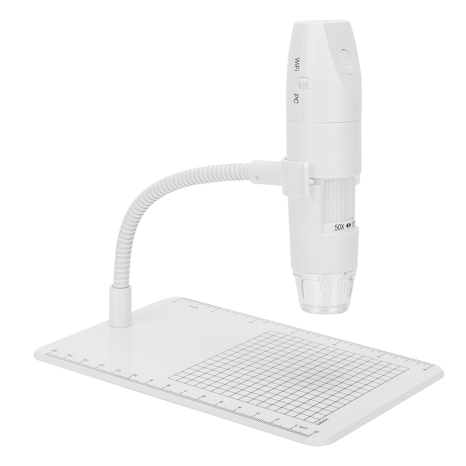 Microscope Numérique Sans Fil Hd 1080p Wi-fi Grossissement 1000x Usb, Loupe Industrielle, Blanc