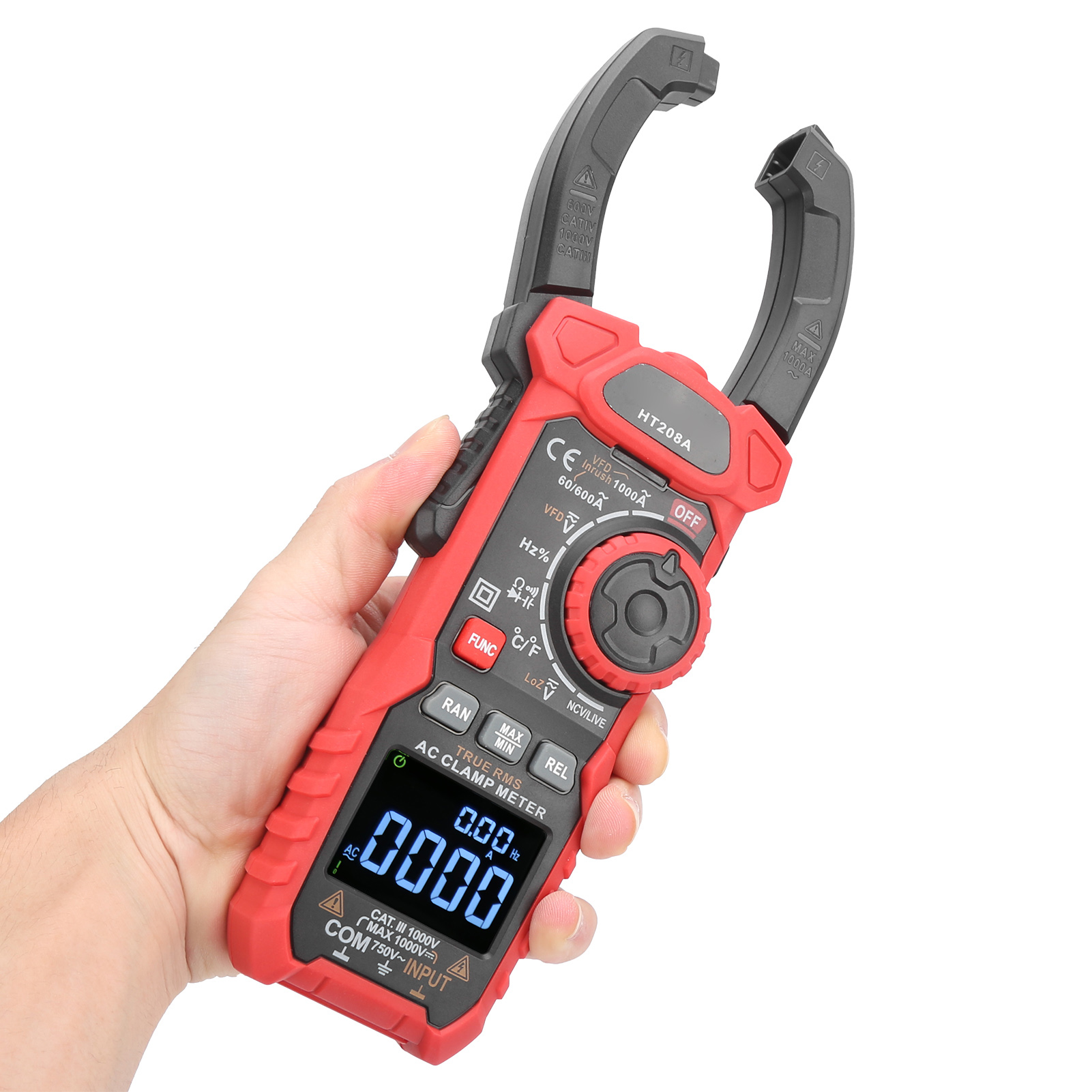 Pince Ampèremétrique Portable Ht208a Pour La Maintenance Électrique