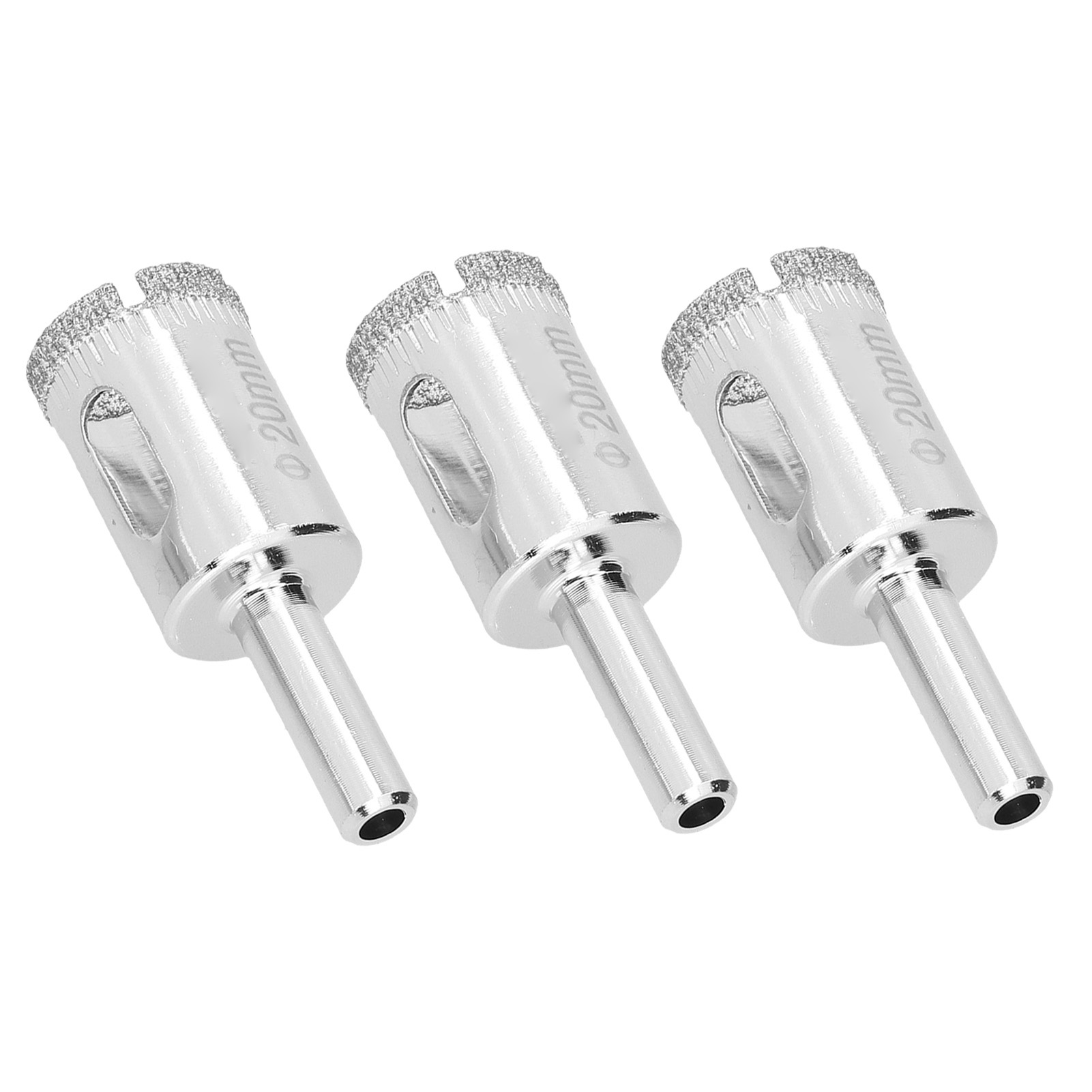 Lot De 3 Scies Cloches Diamantées Durables De 20 Mm Pour Verre, Céramique Et Carrelage.