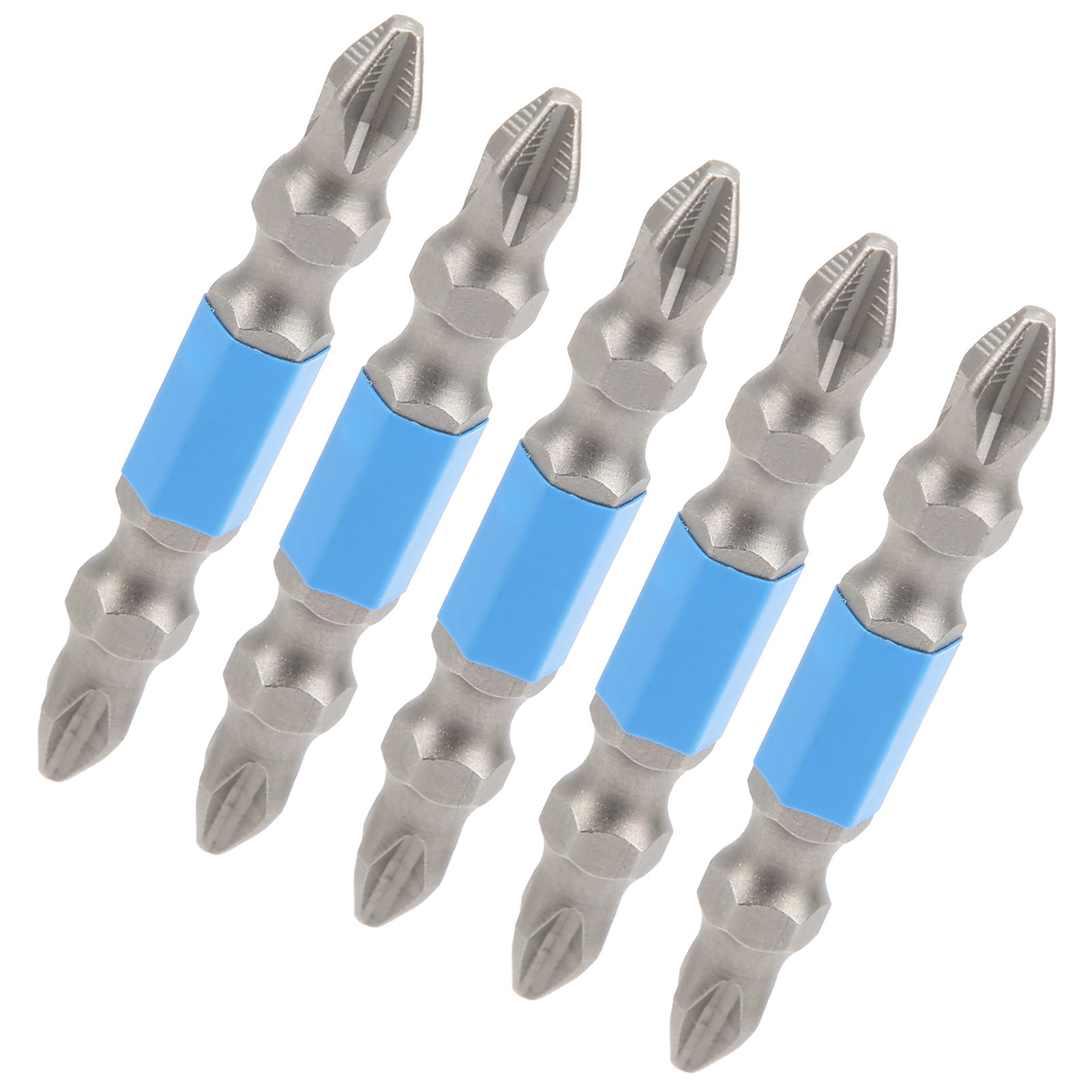 Lot De 5 Embouts De Tournevis Magnétiques Ph2 À Double Extrémité De 50 Mm Pour Perceuse Électrique.