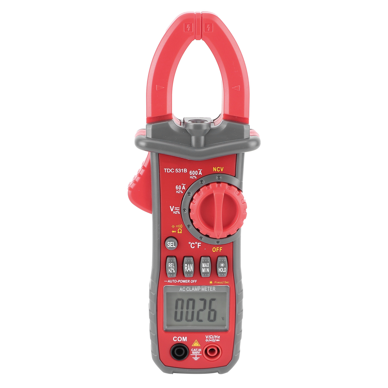 Multimètre À Pince Numérique Tdc531b : Testeur De Tension Ac/dc, De Résistance Et De Capacité