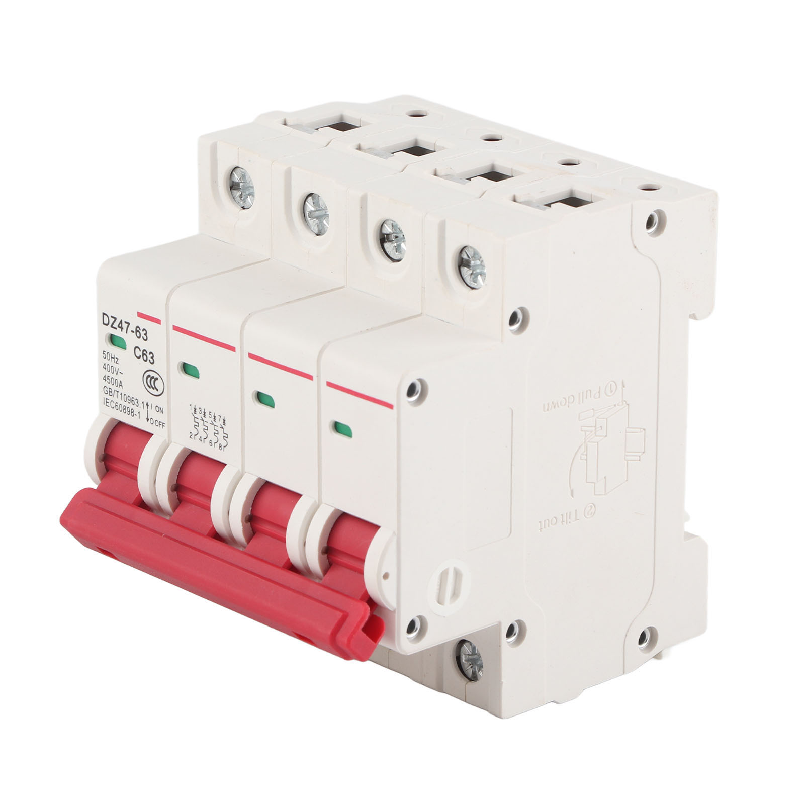 Disjoncteur 4p 63a Dz47-63-4p Interrupteur De Protection De Circuit Photovoltaïque Cc