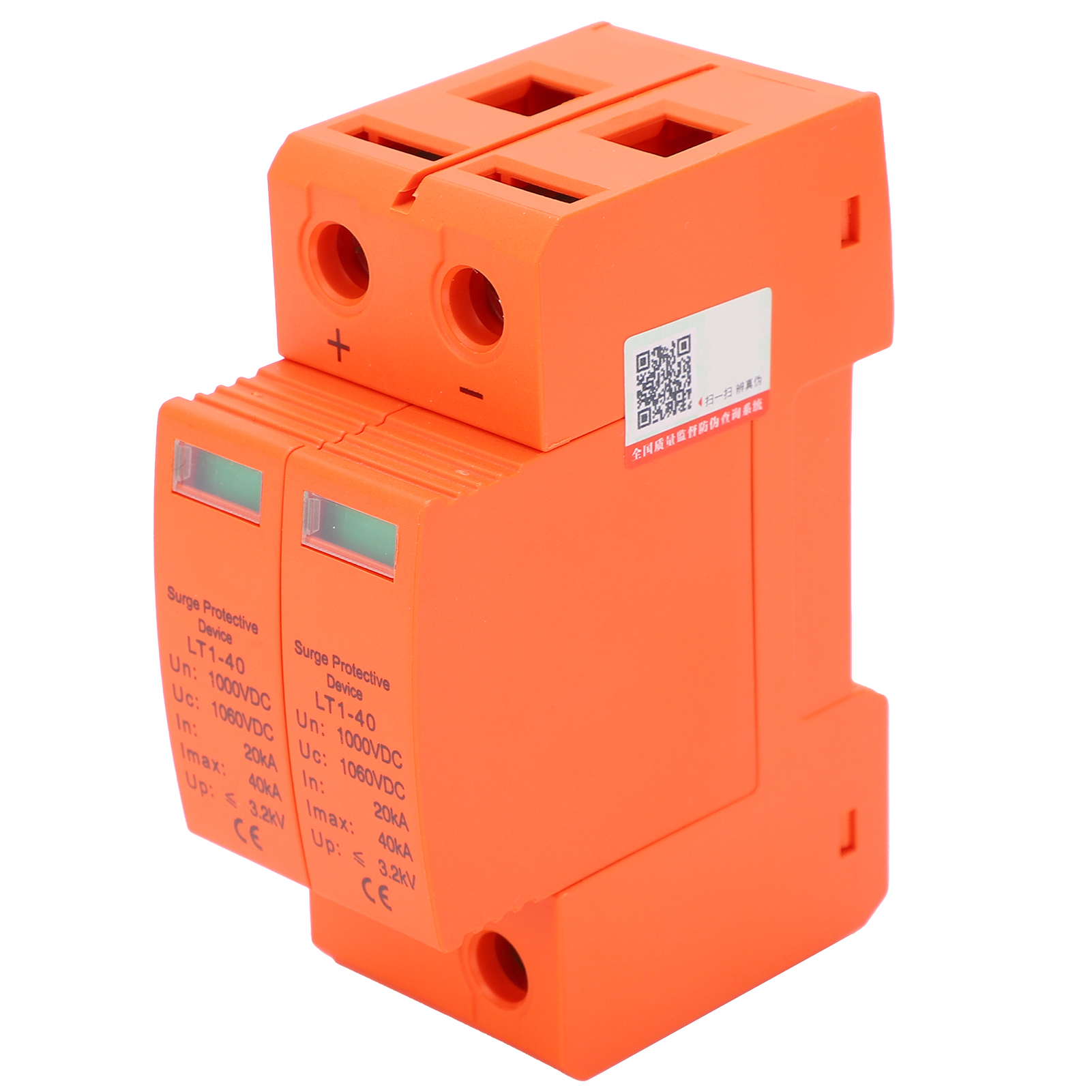 Dispositif De Protection Contre Les Surtensions Pour Signaux Photovoltaïques À Distance, 2 Pôles, 40 Ka, 1000 V Cc