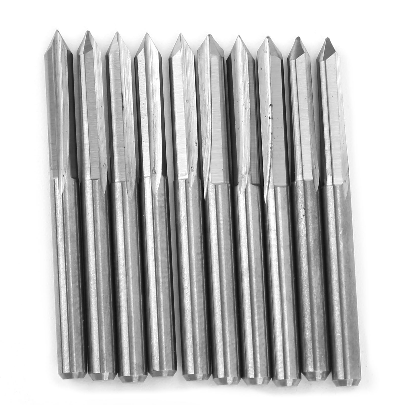 10 Fraises À Bois Cnc En Acier Tungstène De 3,175 Mm, Pour Gravure Et Fraisage, Angle De 60° X 0,3 Mm