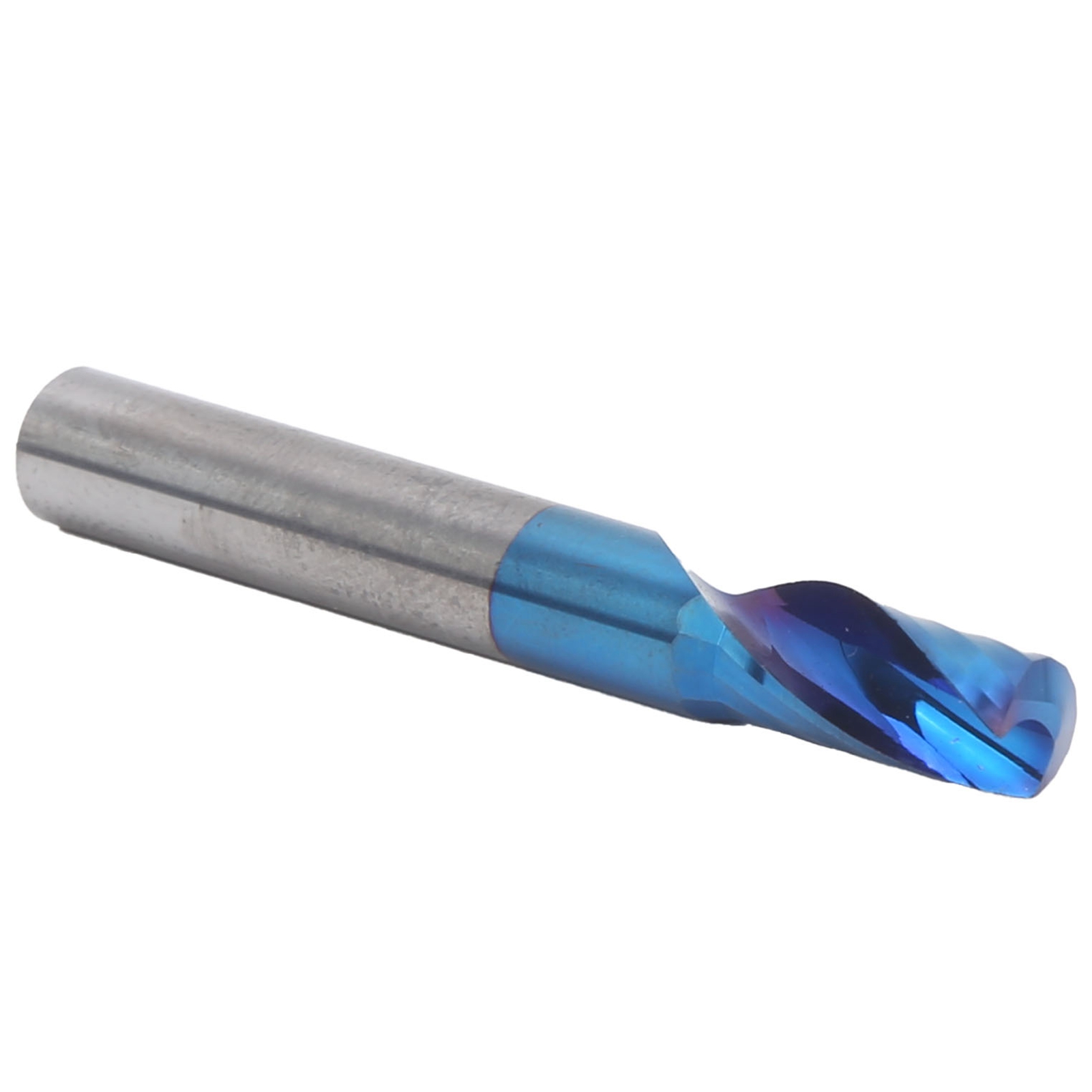 Fraise À Spirale À Lame Unique En Acier Au Tungstène, Finition Bleue, Outils Cnc 6x12x45