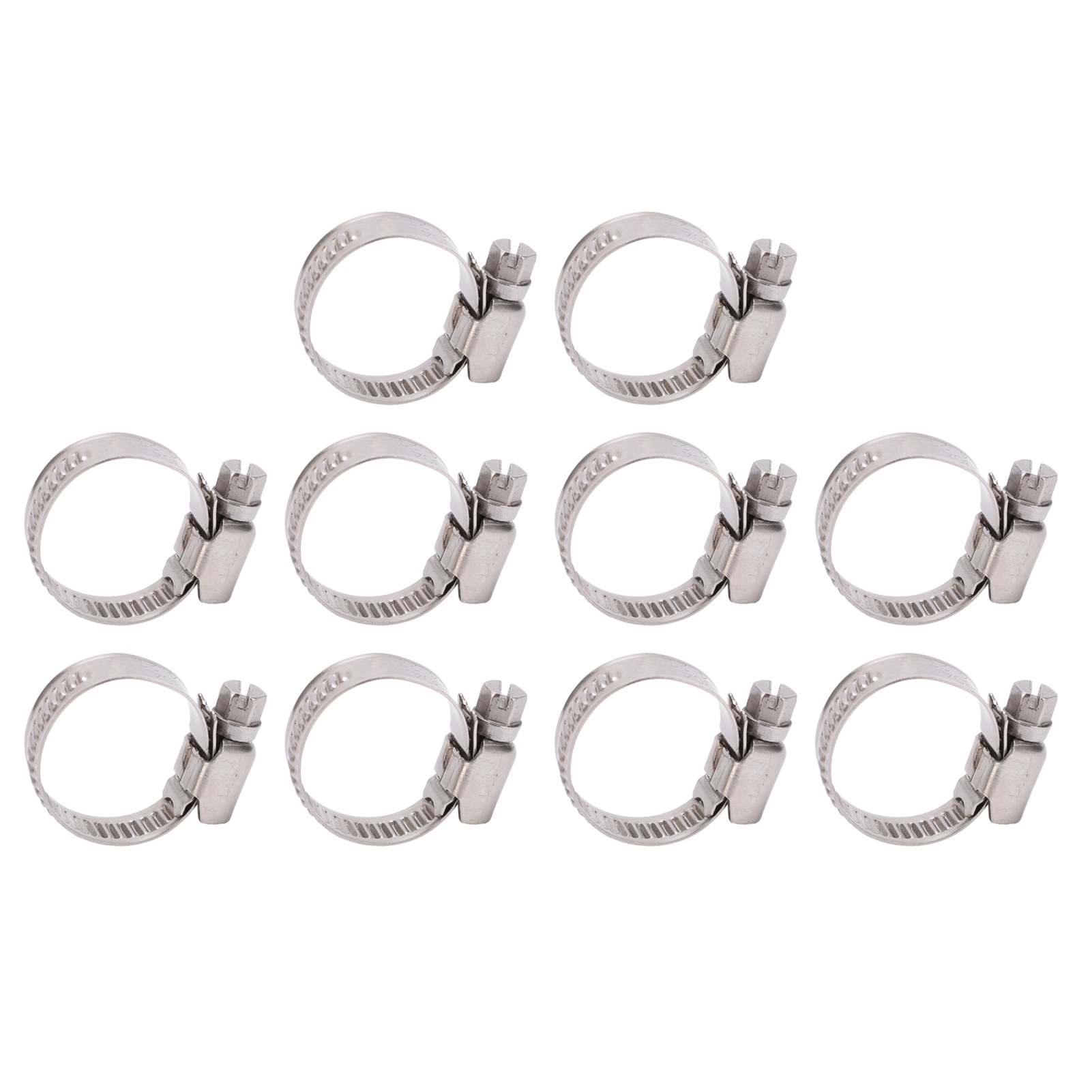 Lot De 10 Colliers De Serrage Pour Tuyau D'Arrosage, En Acier Inoxydable 304, Style Allemand, Avec Trou De 14 À 27 Mm.