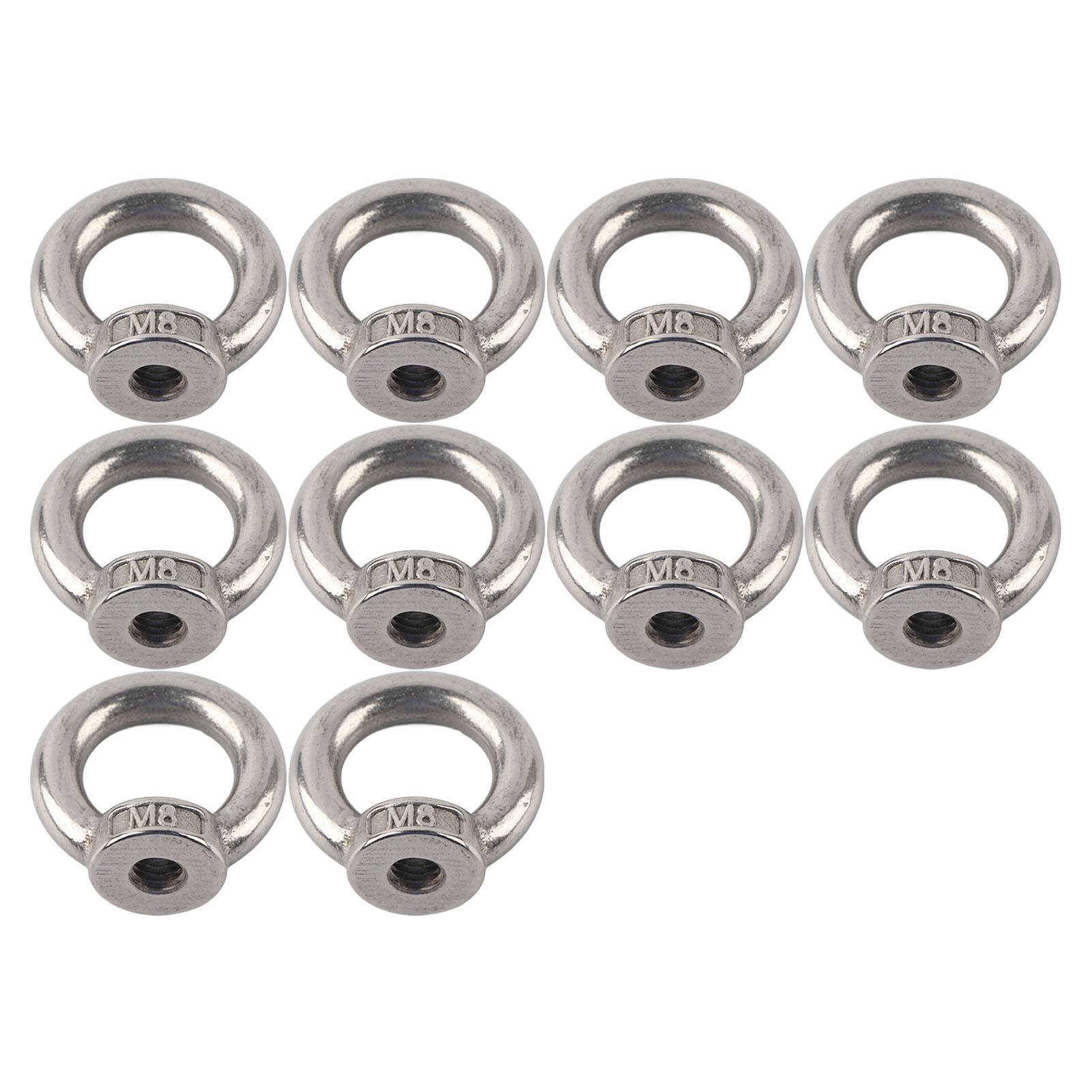Lot De 10 Écrous À Œillet De Levage En Acier Inoxydable, Forme Annulaire, Pour Machines Forestières M8
