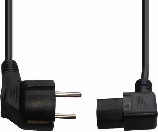 E+P Elektrik Kaltgeräte-Netzkabel 2m,sw SW20