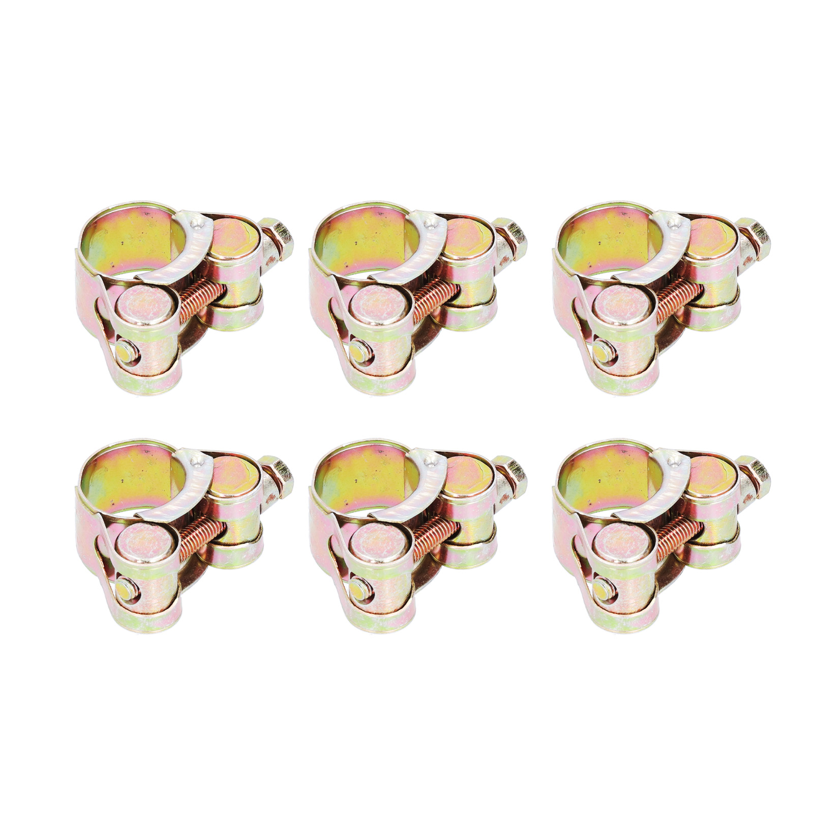 Lot De 20 Colliers De Serrage À Vis À Tête Unique En Fer Zingué Pour Véhicules, Industries Pétrochimique Et Pharmaceutique (26-28 Mm).