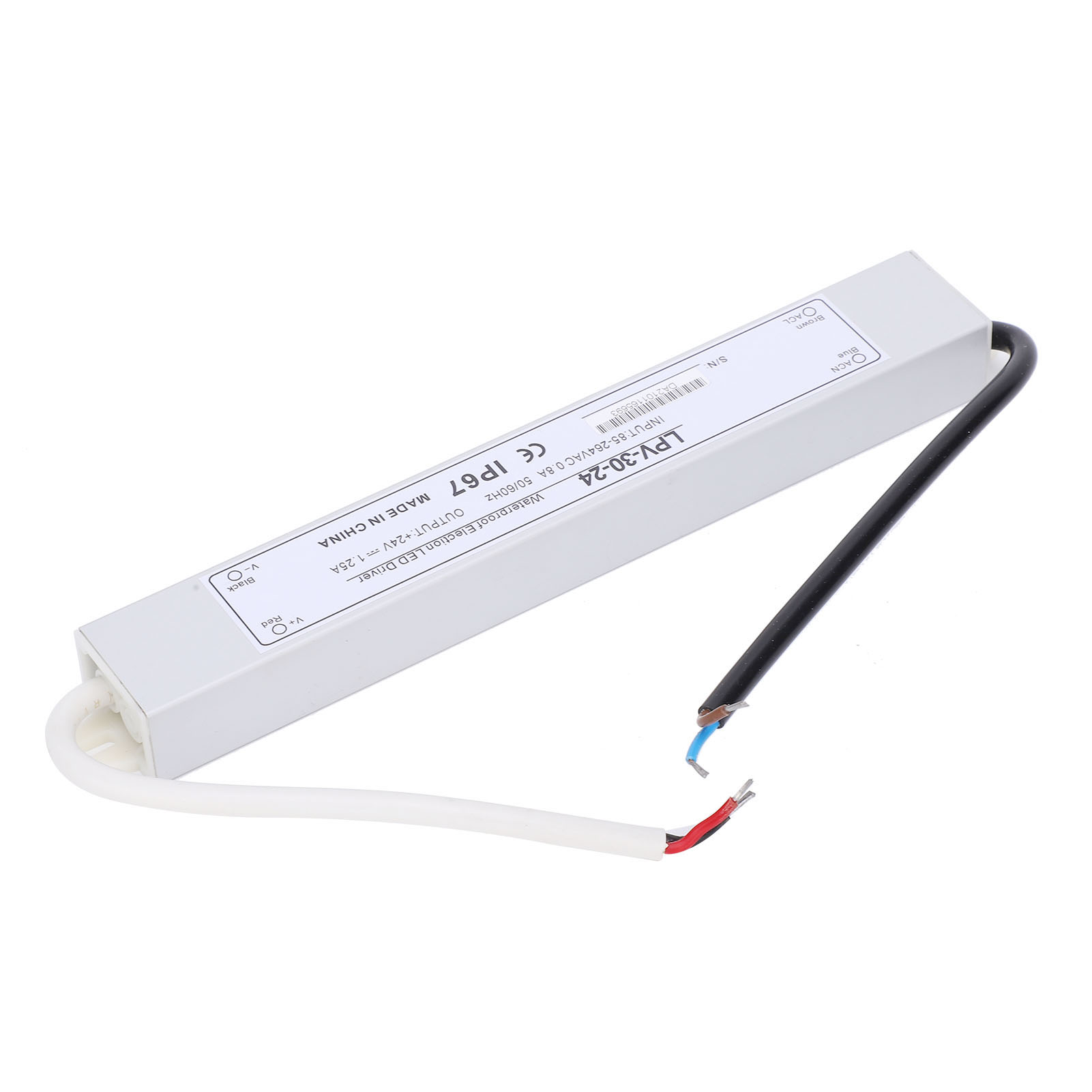 Alimentation Étanche Berm, Transformateur De Commande En Alliage D'Aluminium, 24 V Cc, 30 W, Lpv-30-24