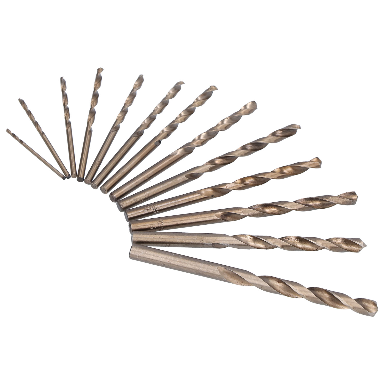 13 Forets Hélicoïdaux En Acier Rapide Au Cobalt Résistant À La Chaleur, Queue Droite, De 1,5 Mm À 6,5 Mm, Avec Coffret De Rangement
