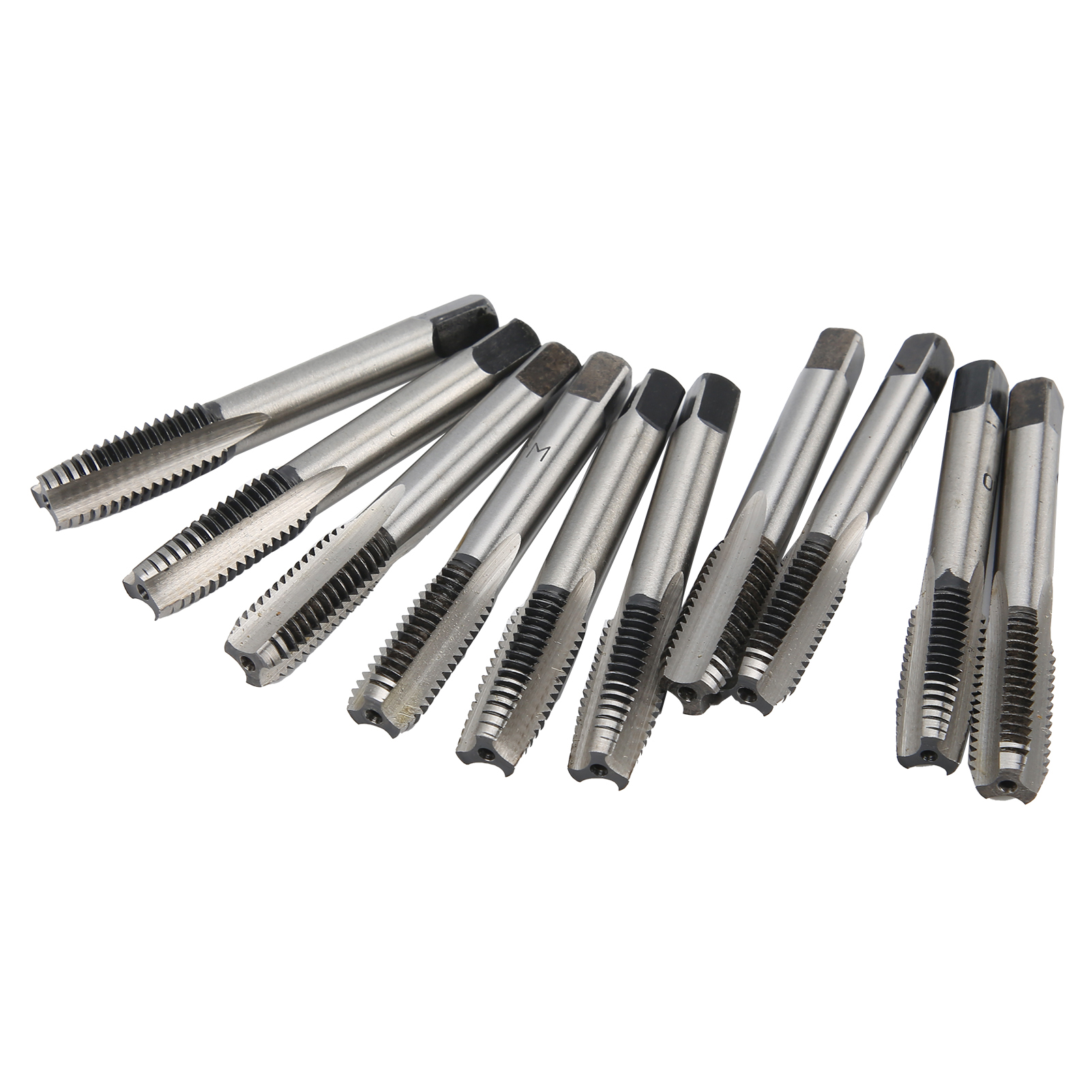 Lot De 10 Tarauds Métriques M10 En Acier Au Carbone À Goujure Droite, Taraud Conique De Première Qualité, Haute Rigidité