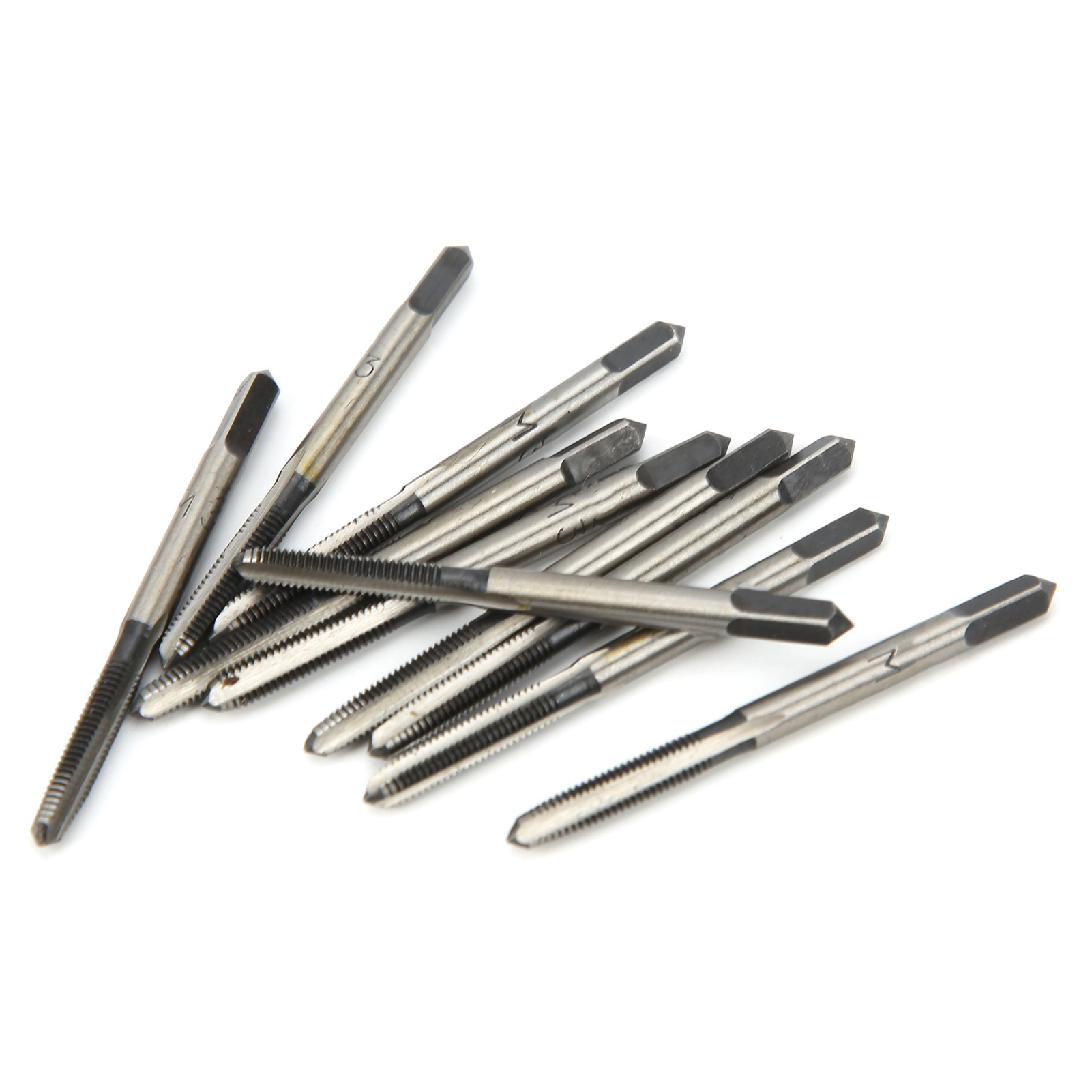 Lot De 10 Tarauds Métriques Manuels M3 En Acier Au Carbone Pour Machines-outils Et Fournitures Industrielles