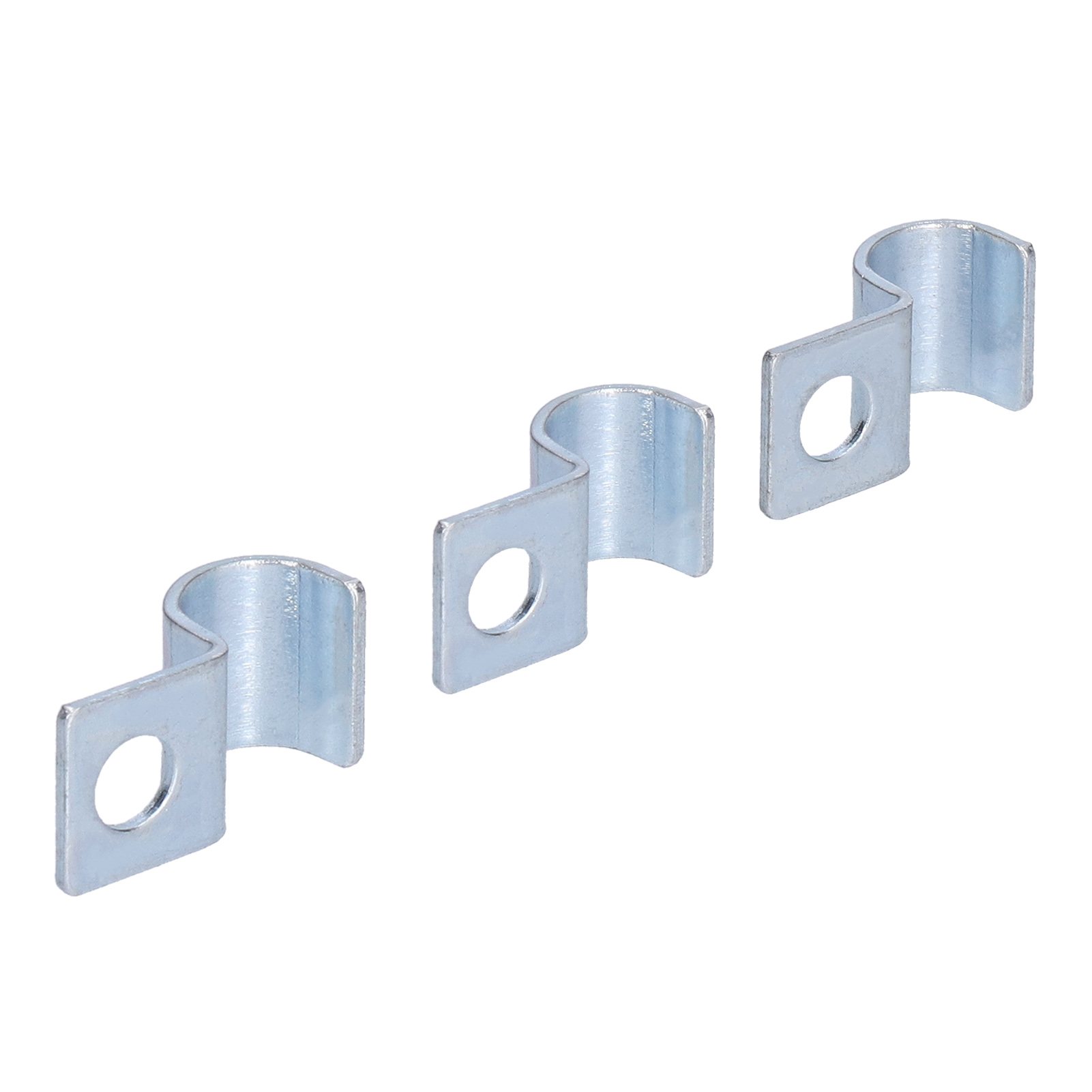 Lot De 20 Colliers De Serrage À Un Trou En Acier Inoxydable Zingué Pour Tubes En Acier De 6 Mm.