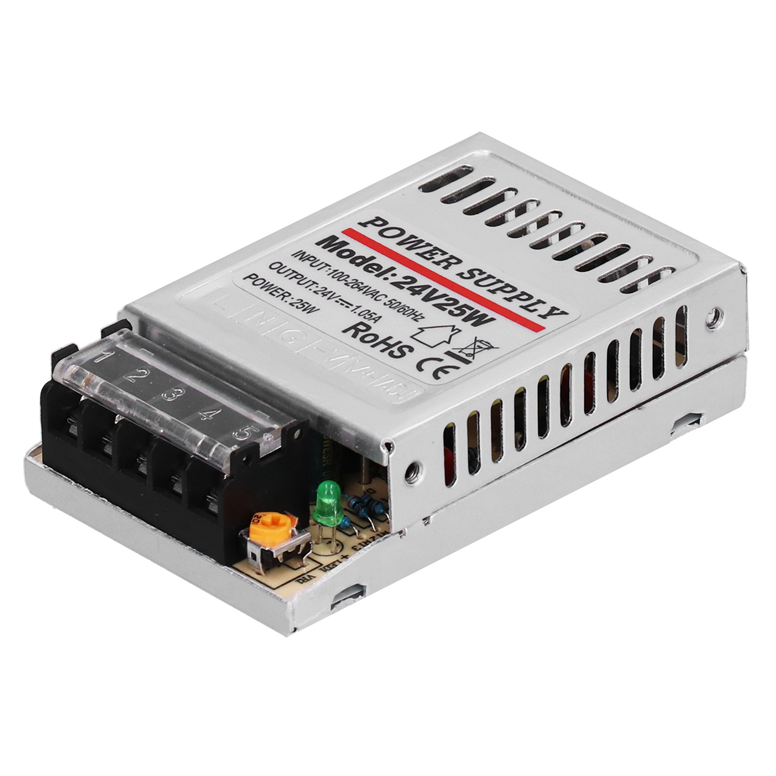 Alimentation À Découpage Yy-25-24, 25 W Cc, 24 V, 1,05 A, Format Compact, Pour Équipements De Surveillance.